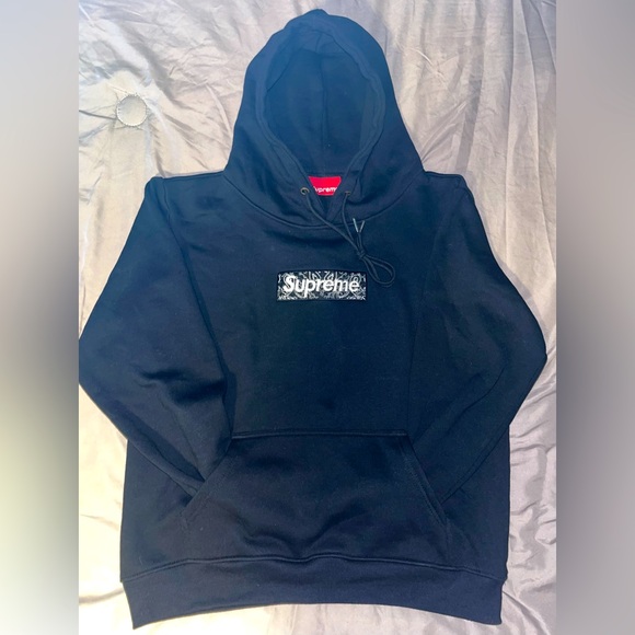 Supreme Bandana Box Logo Pullover Hoodie Sweatshirt YOUTH XL - Picture 1 of 5